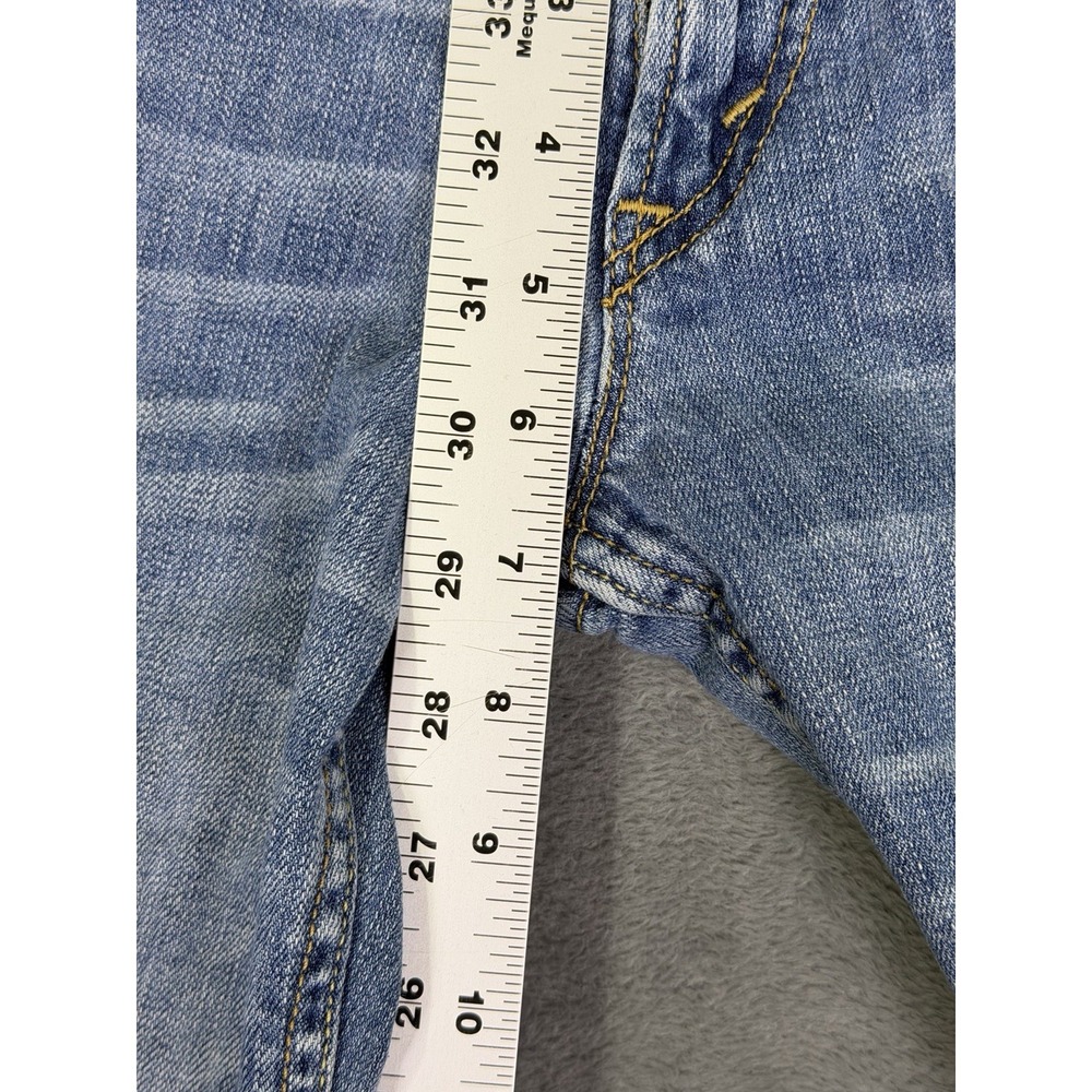 Levis Jeans Womens 1 Blue Light Wash Distressed Denim 524 Too Superlow Skinny - Picture 4 of 10
